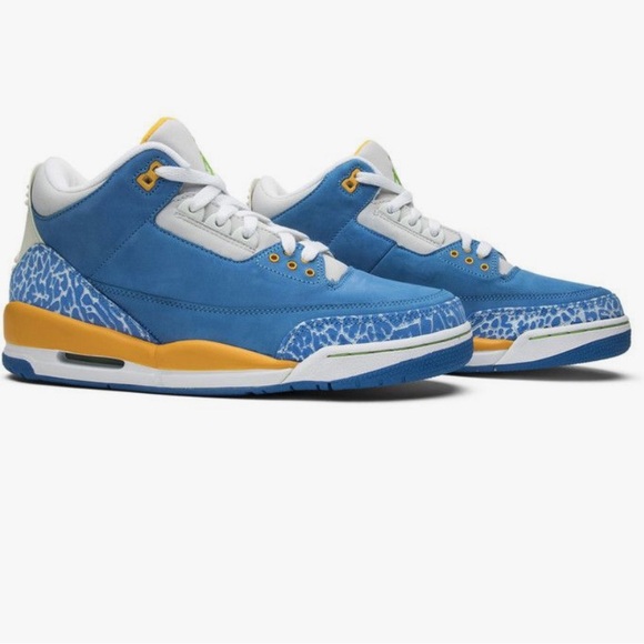 Jordan Other - Nike Air Jordan 3 Retro LS Do The Right Thing Brisk Blue Pro Gold 2007